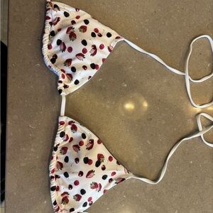 Garage White and Red Floral Bikini